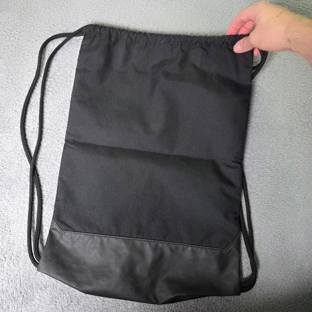 Nike Unisex OS Drawstring Backpack Black Swoosh Cinch Bag Gym Sack BA5262-015